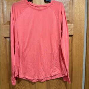 tek gear essential Coral Long Sleeve Crew Top size L